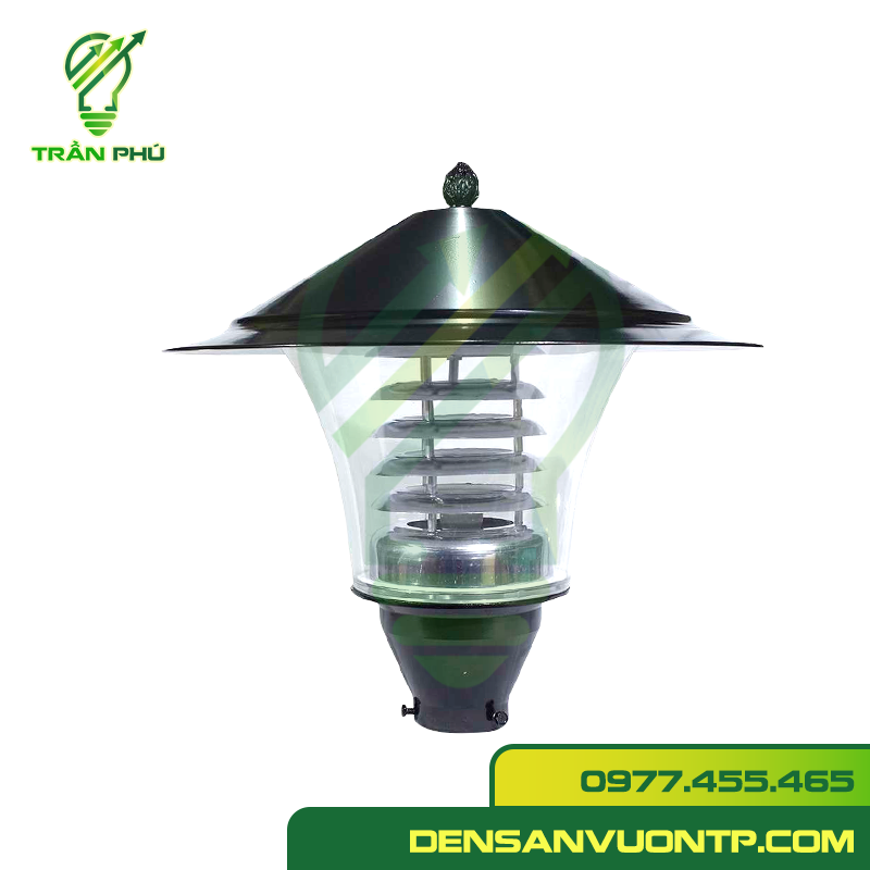 Đèn sân vườn kính trong đầu nấm a Đèn sân vườn kính trong đầu nấm