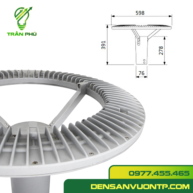 TPVONGBAC c đèn trụ chiếu sáng sân vườn vòng bạc