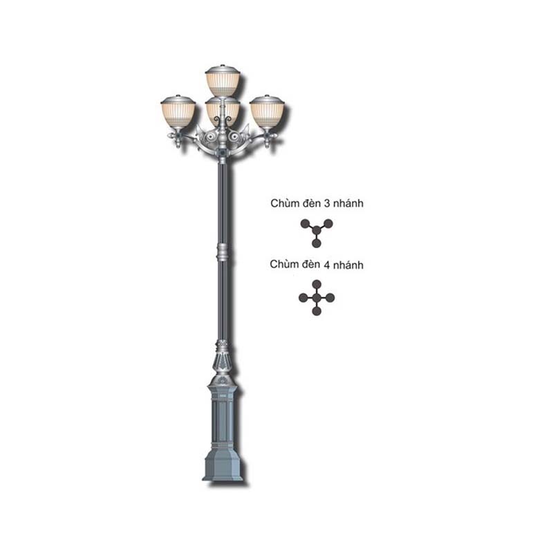 đèn bóng tulip cột đèn