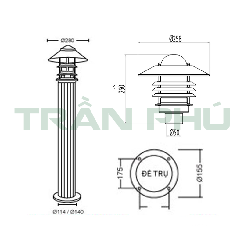 nấm bách tán b sơ đồ đèn trụ nấm sân vườn nấm bách tán