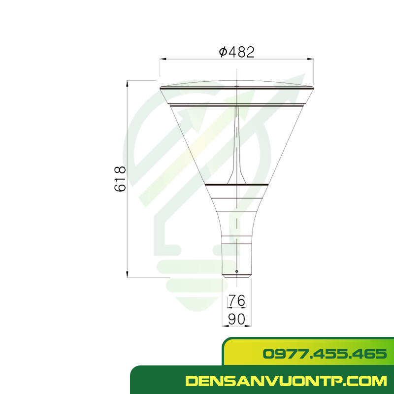 TPSVCTG b đèn trụ chiếu sáng chóp tam giác