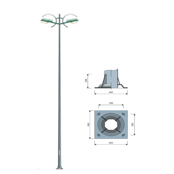 CỘT ĐÈN CAO ÁP CẦN KIỂU BÁN NGUYỆT