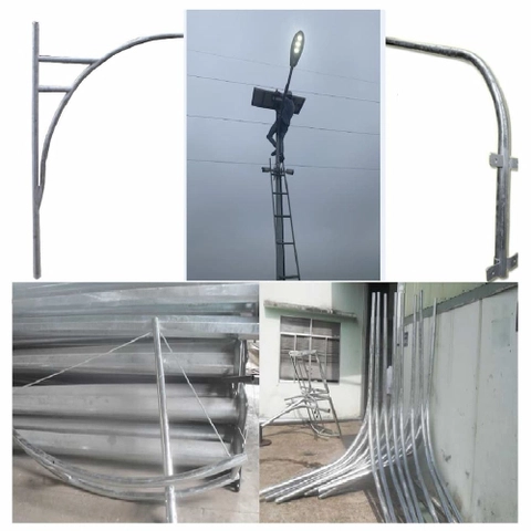 Cần Đèn Đơn - Đôi Cho Cột Đèn Cao Áp Rời Cần - Cần Đèn Gắn Tường Cao - Cần Đèn Cột Bê Tông