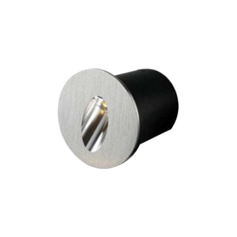 Đèn âm cầu thang mặt Inox tròn