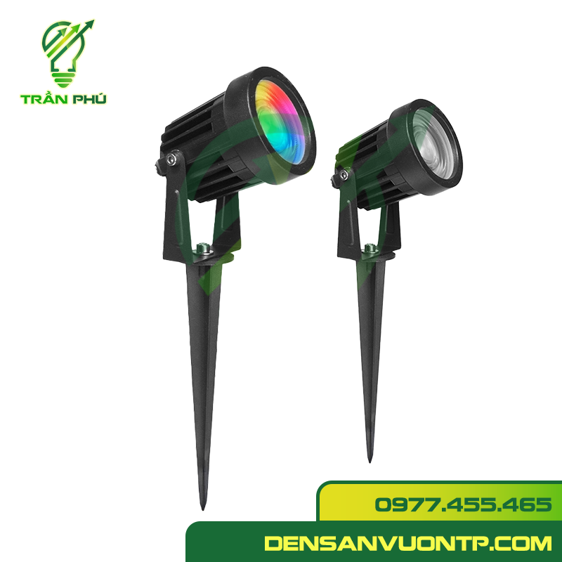 den chieu cay 7W RGB