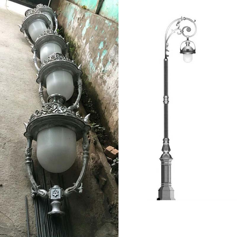 Đèn cột Queen đầu Sư tử
